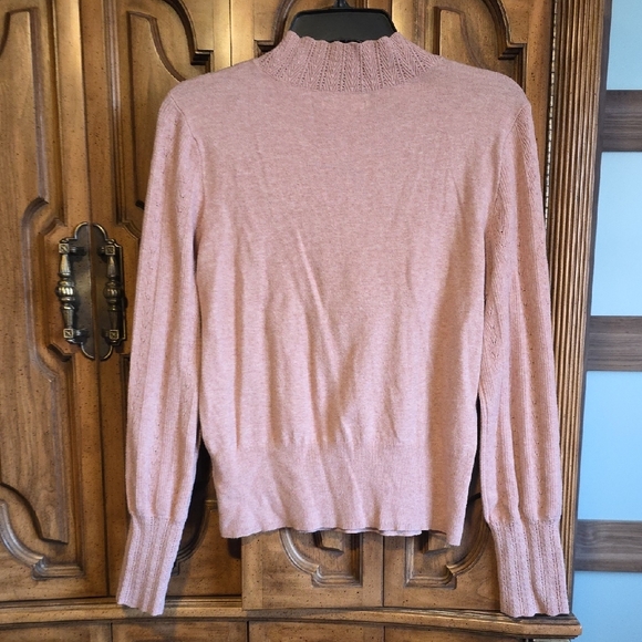 LC Lauren Conrad Blush Knit Turtleneck Sweater - Picture 3 of 3